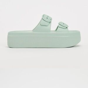 Rubberized strappy sandals